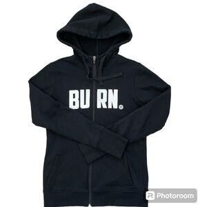 🔴Alo Yoga Burncycle Black Zip Up Hoodie Size Small